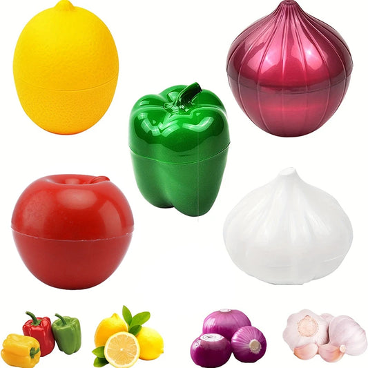 Food Storage Organizer: Plastic Sealed Vegetable Containers for Onion, Garlic, Pepper