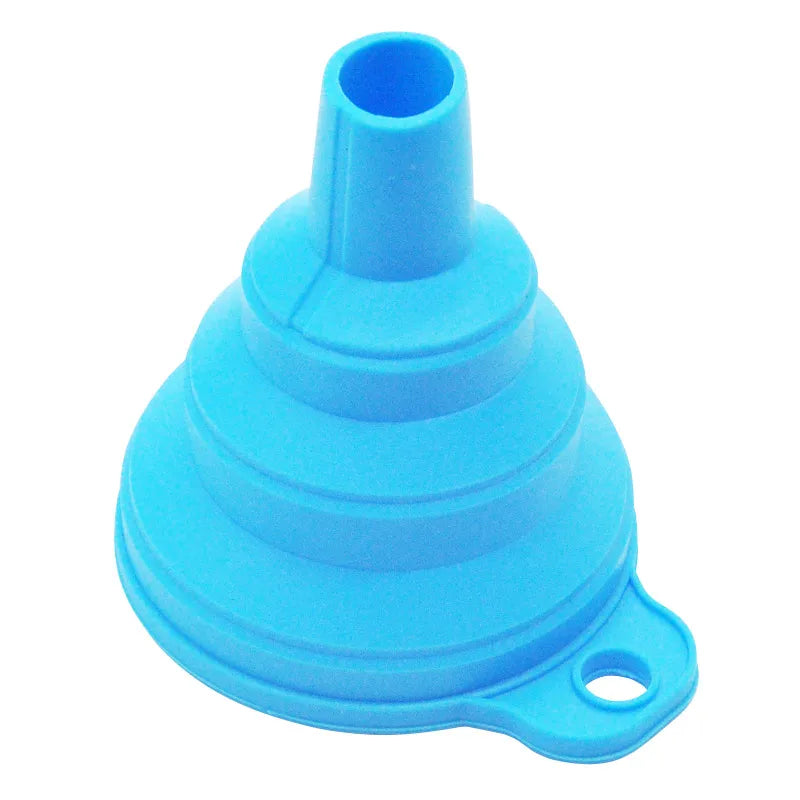 Foldable Silicone Funnel Collapsible Portable for Fuel, Beer, Oil, Kitchen Tools