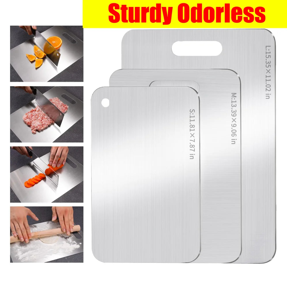 Stainless Steel 304 Non-Slip Double-Sided Cutting Board