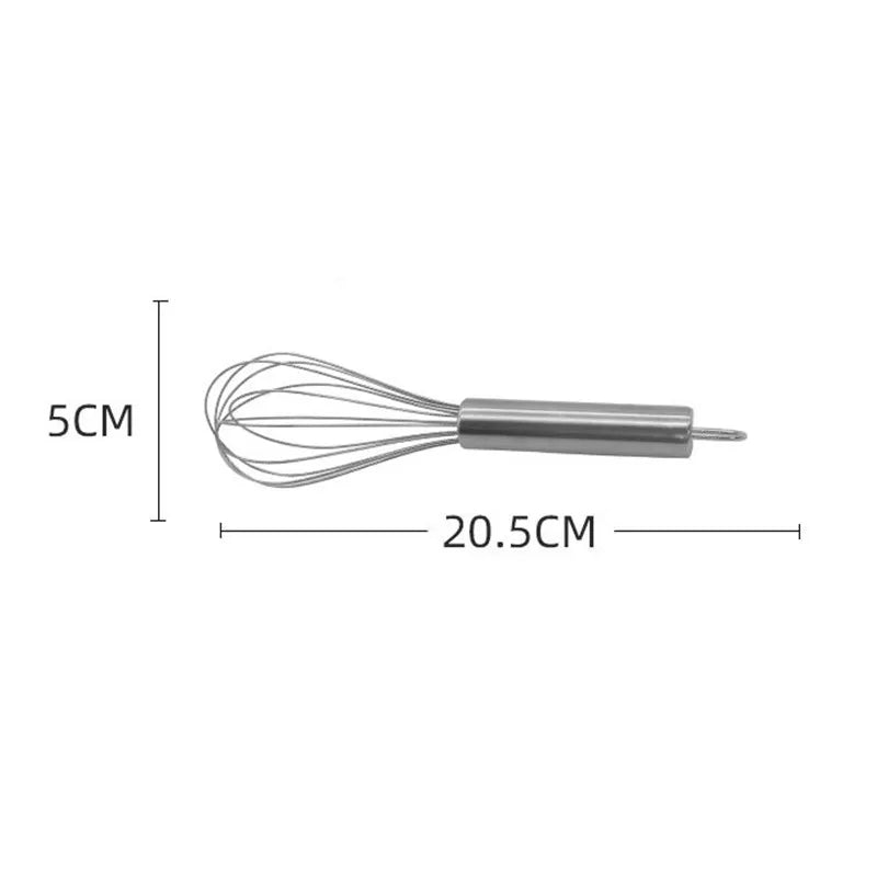 Stainless Steel Egg Whisk Set 8/10/12 Inch - Pastry Blender, Cake Mixer, Baking Tools