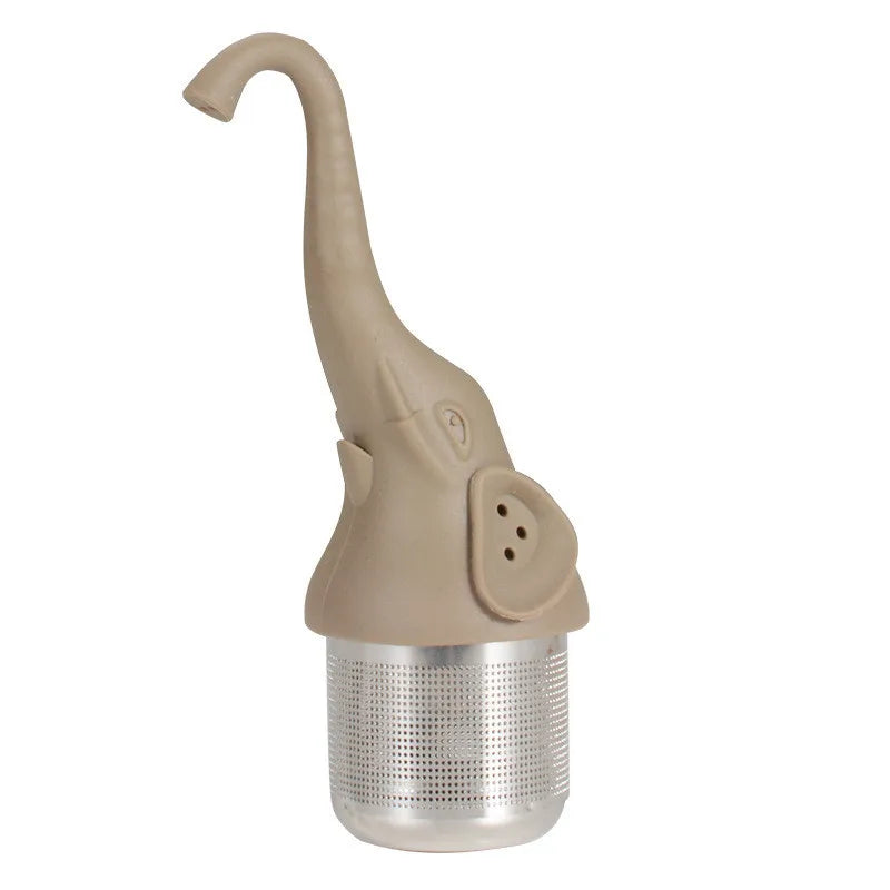 Stainless Steel Elephant Tea Infuser Silicone Strainer Kitchen Teaware