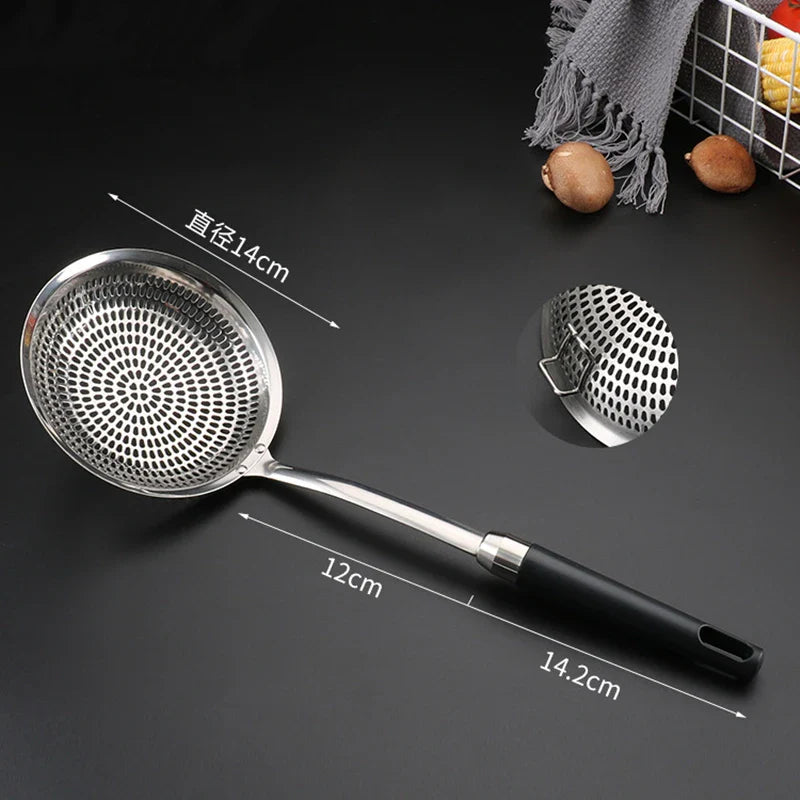 Stainless Steel Oil Skimmer Strainer Sieve Kitchen Gadget