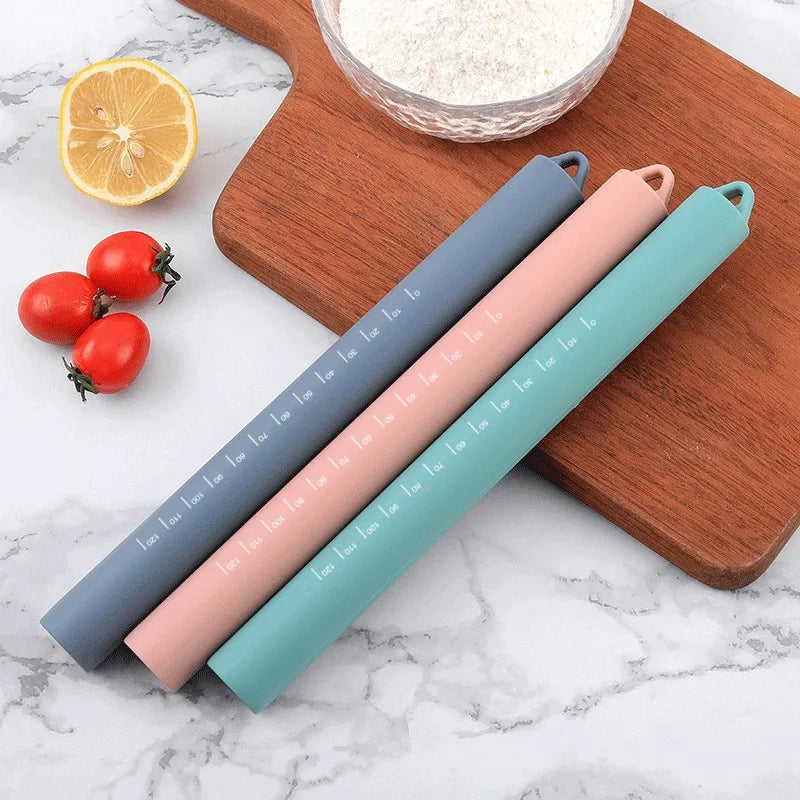 Silicone Non-stick Rolling Pin for Dough, Pastry, Pizza, and Baking