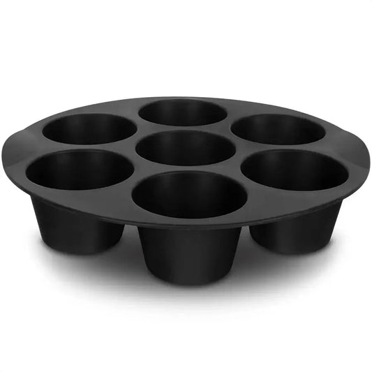 7 Inch Silicone Muffin Pan for 3.5-5.8L Air Fryer Non-Stick Cupcake Mold