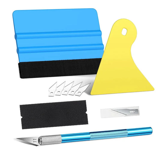 Car Vinyl Wrap Tool Kit: Scraper, Cutter, Squeegee, Spatulas, Tinting Tools