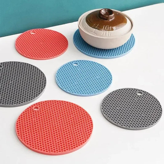 Heat Resistant Silicone Coasters Non-Slip Pot Holder Table Placemat