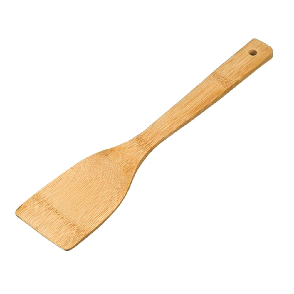 Bamboo Spatula Set - Natural Wood Cooking Utensils