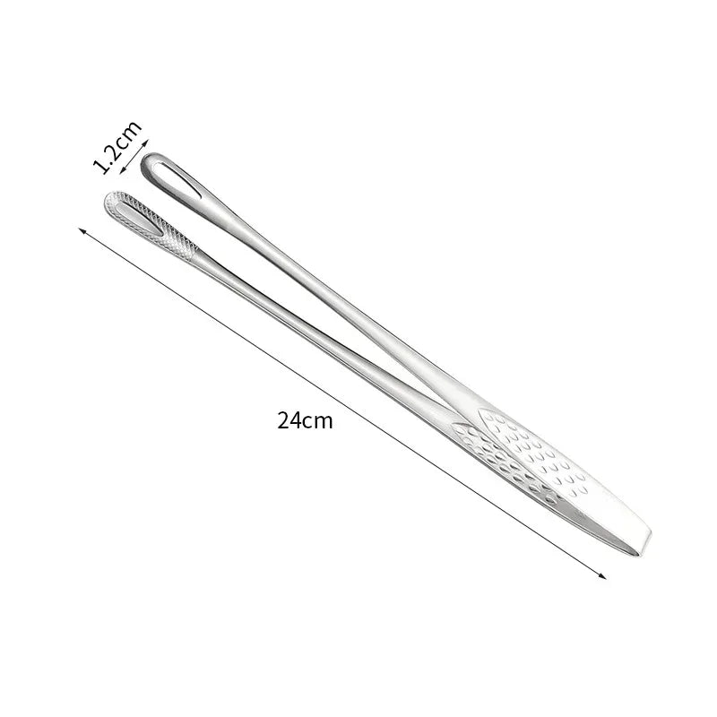 Stainless Steel BBQ Grill Tongs Cooking Tweezers Kitchen Utensils