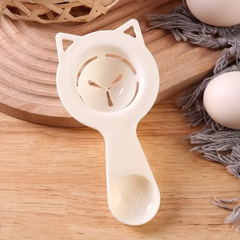 Cute Cat Egg Separator & Measuring Cup - Yolk & White Filter Kitchen Gadget