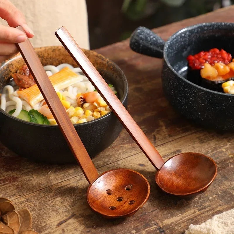 Wooden Ramen Spoon Set - Soup Tableware Kitchen Accessories