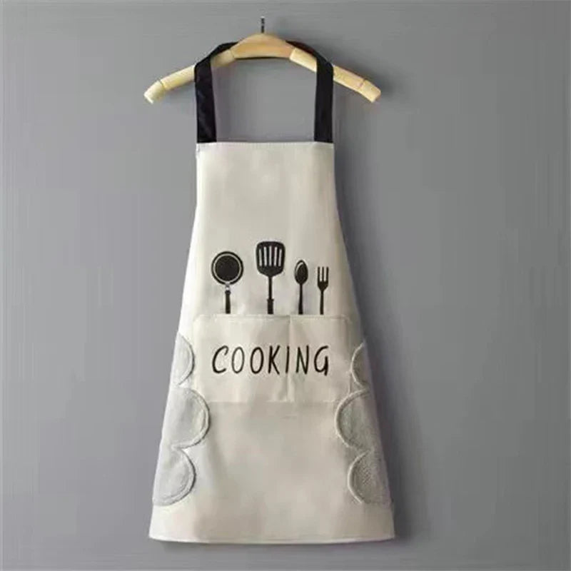 Waterproof Oil-Proof Cooking Apron for Men & Women - Fashionable Kitchen Overalls