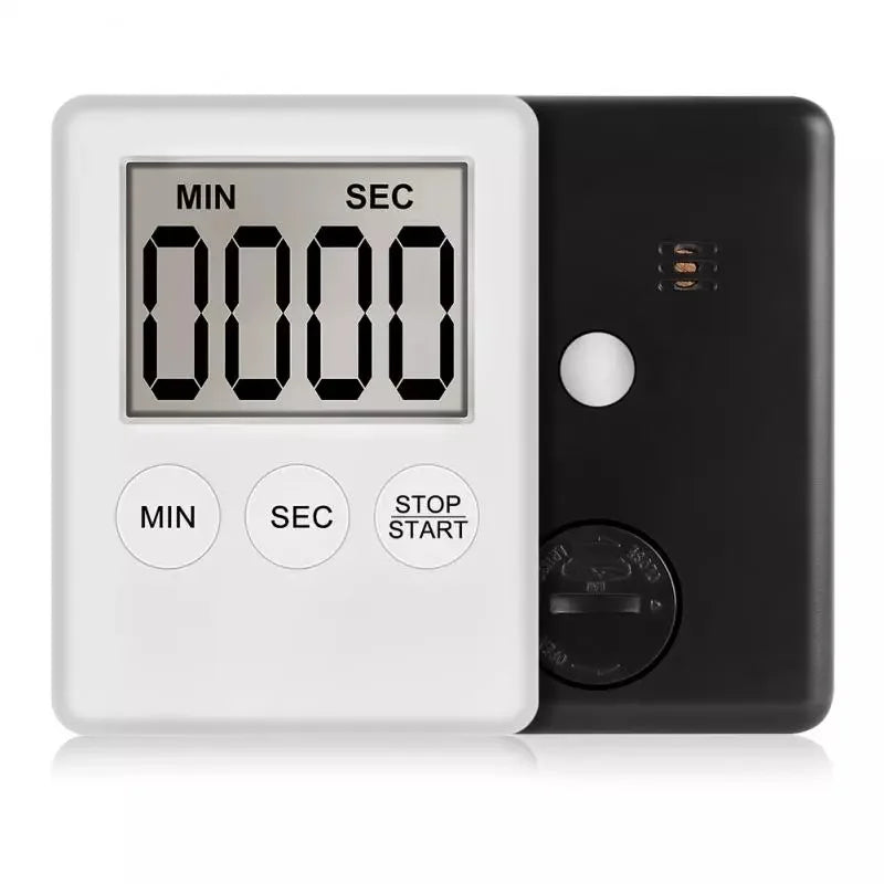 Digital Kitchen Timer LED Display Magnetic Loud Alarm Countdown Countup