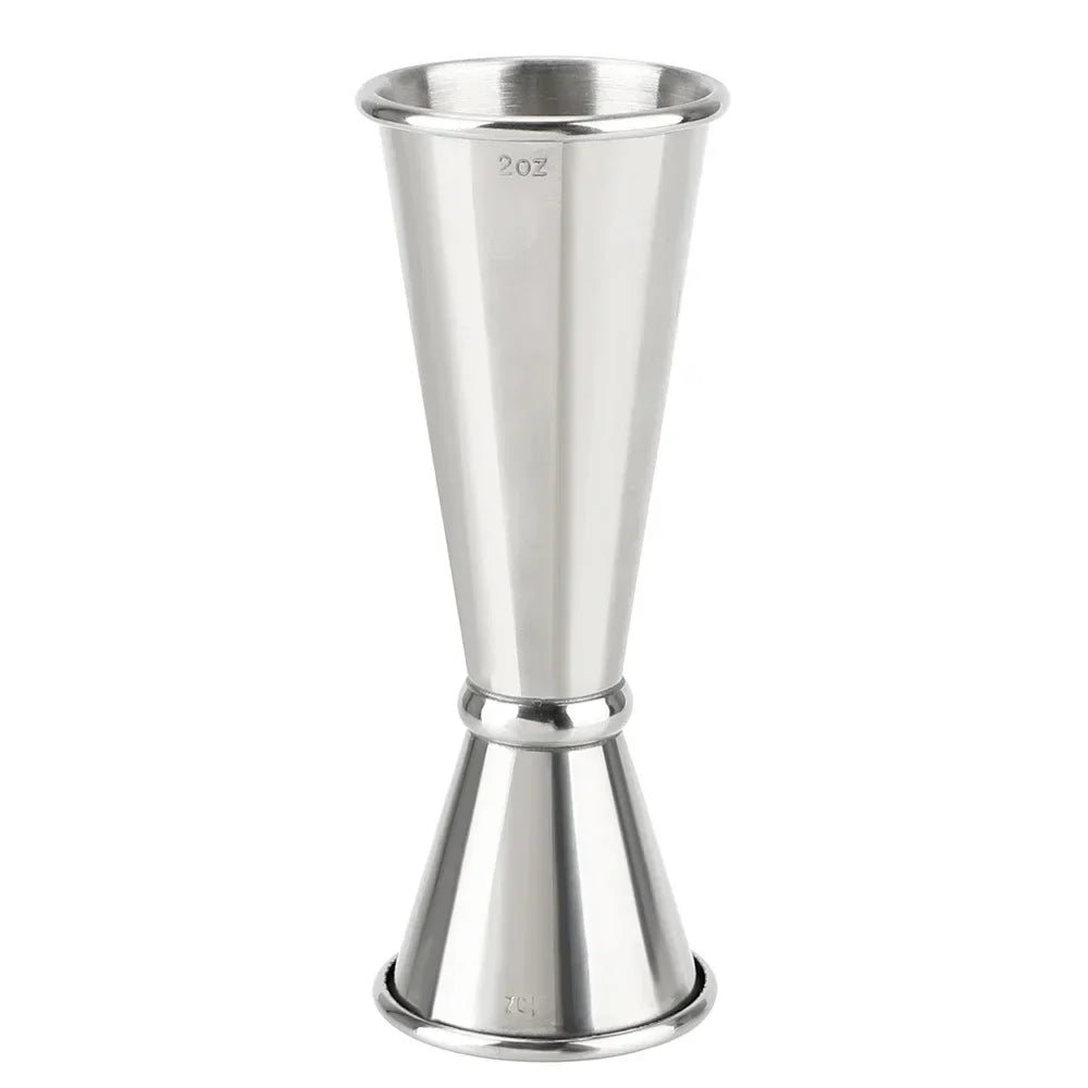 2PCS Stainless Steel Double Shot Jigger 30/60ml Cocktail Measure Cup