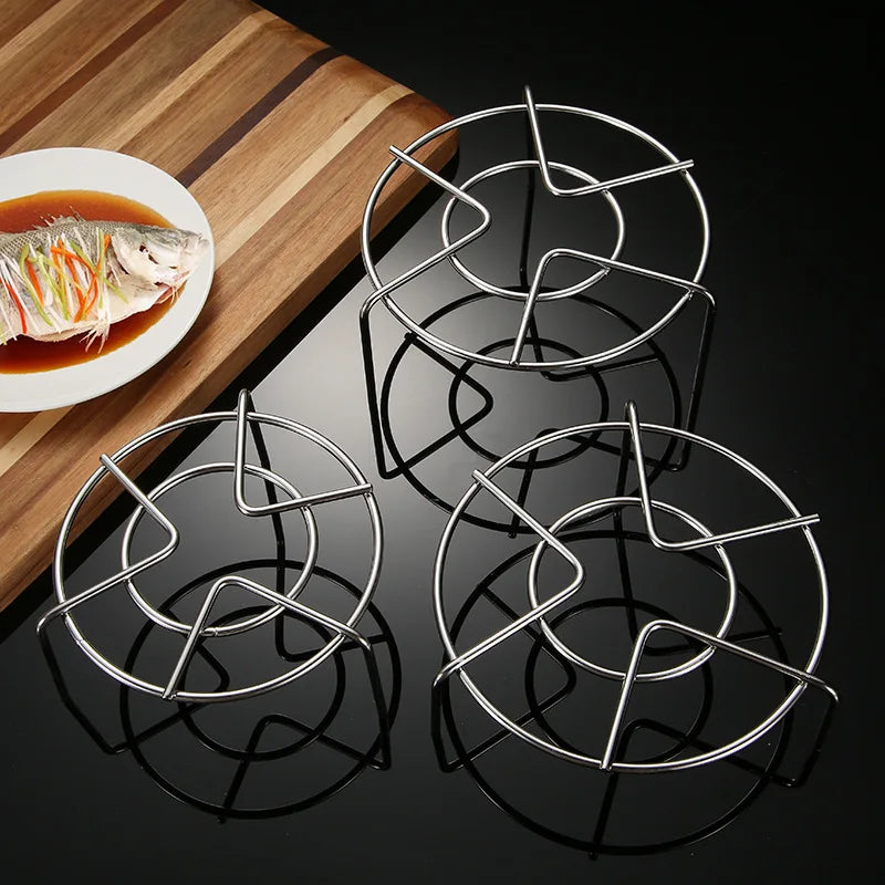 Stainless Steel Steamer Rack Dumplings Egg Grill Stand Cooking Tray