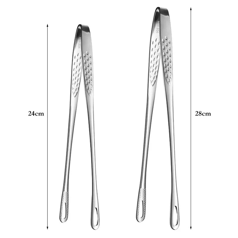 Stainless Steel Kitchen & BBQ Tongs Set