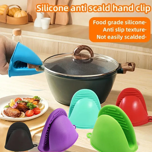 Silicone Heat Resistant Oven Mitts Non-slip Pot Holders Kitchen Gloves